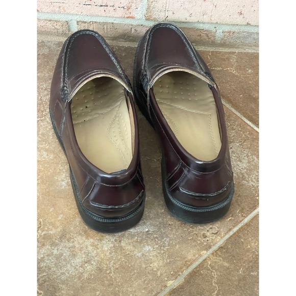 Nunn Bush Mens Burgundy Leather Penny Loafers Dress Shoes 9M 85538-05 - Picture 5 of 8